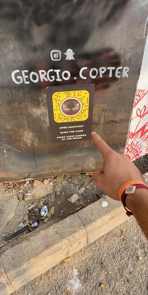 Georgio Copter spreads the Lebanese Wings of Freedom